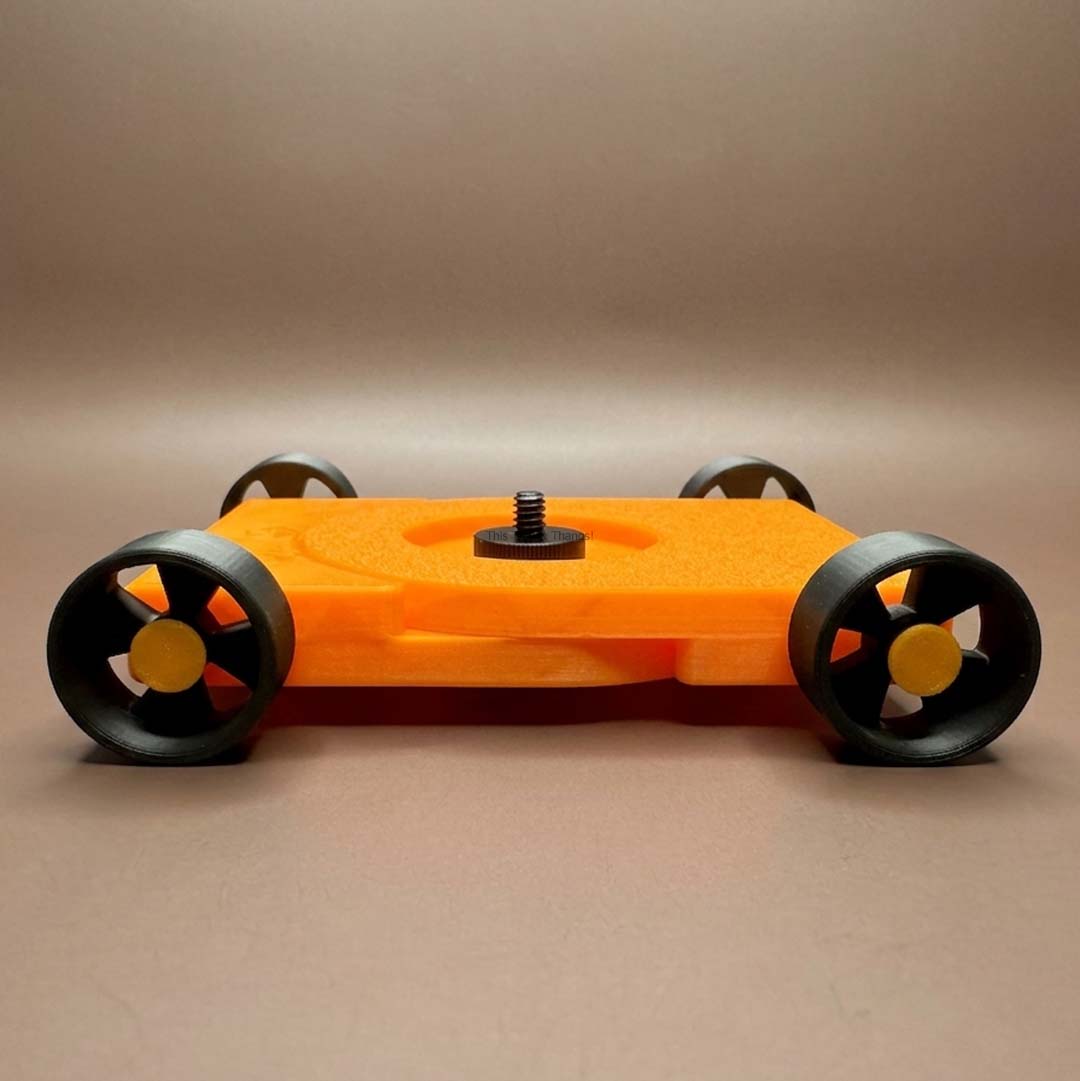 3D Printed Skater Dolly for DSLR & Phone | 40-Degree Circular Shot Pivot